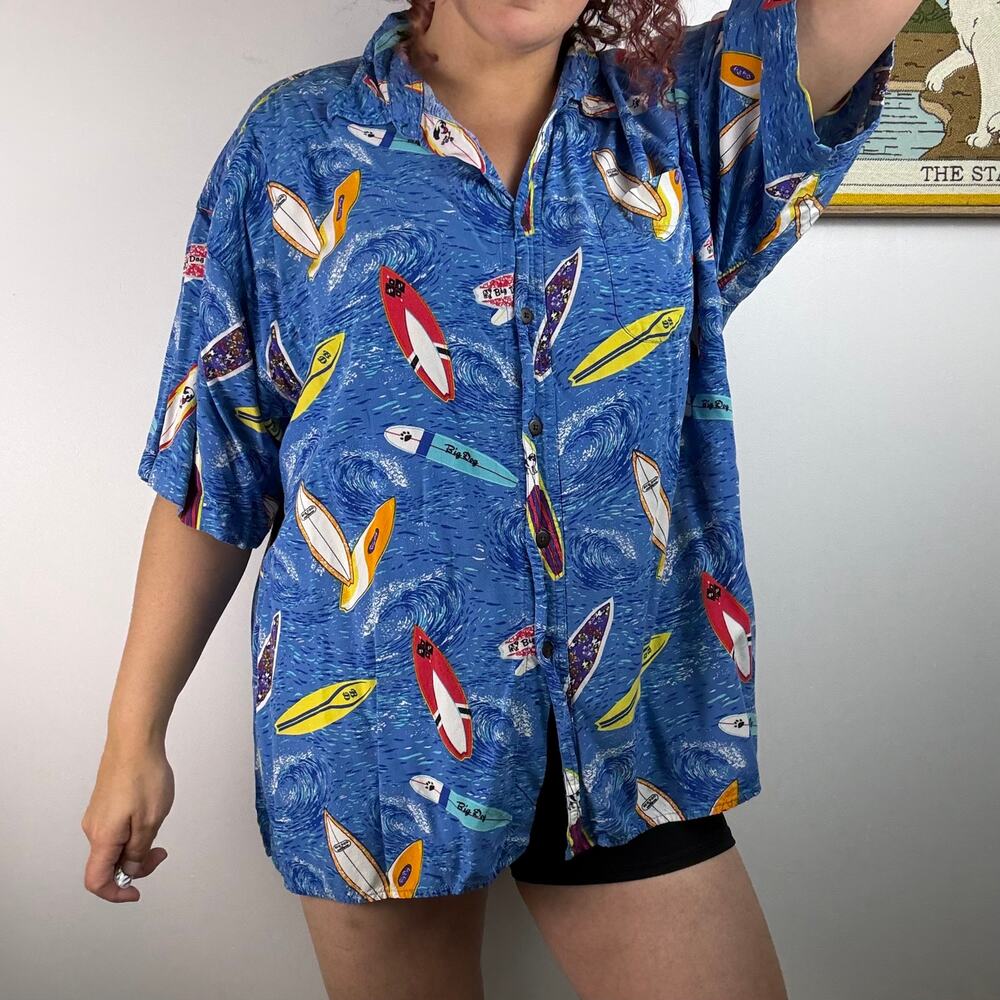 Mens Big Dogs Hawaiian-style aloha shirt XL